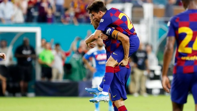 FC Barcelona impuso sus términos en Miami y superó a Napoli en amistoso de pretemporada