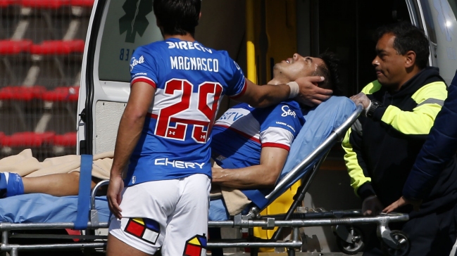 Francisco Silva sufrió una terrible lesión ante Unión La Calera y fue retirado en ambulancia de la cancha