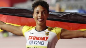 Mihambo ganó en Doha la primera medalla de oro en salto largo para Alemania tras 26 años