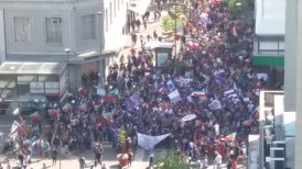 Hinchas de Deportes Concepción encabezaron masiva marcha de este domingo en el Biobío