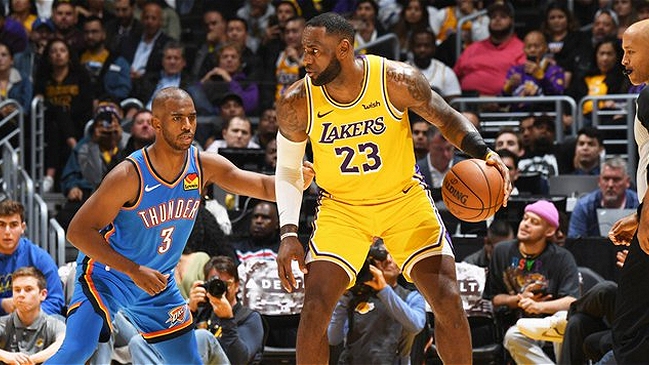 Los Angeles Lakers derrotó a Oklahoma City Thunder con nuevo récord de LeBron James