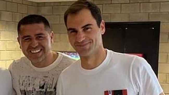 Roger Federer se reunió con Juan Román Riquelme en Argentina