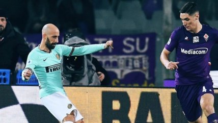 Borja Valero puso en ventaja a Inter de Milán sobre Fiorentina de Erick Pulgar