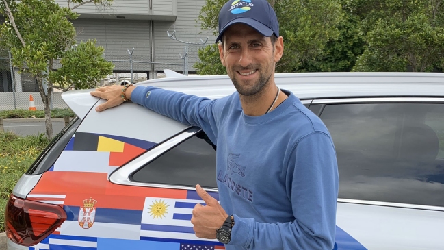 Novak Djokovic llegó a Australia para disputar la ATP Cup