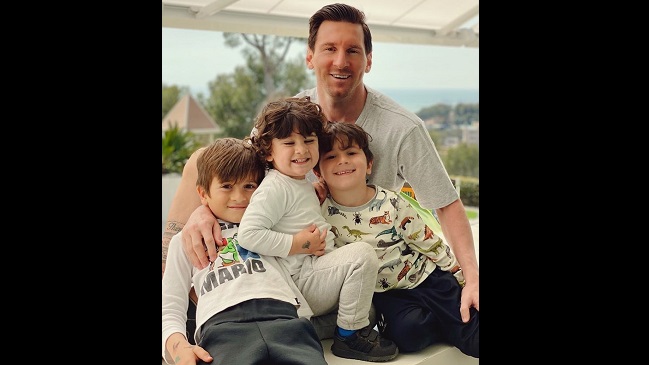 Lionel Messi estrenó nuevo look en el Día del Padre europeo