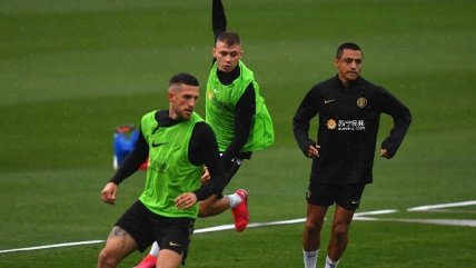 Inter de Milán y Alexis vivieron exigente práctica antes del duelo con Bologna