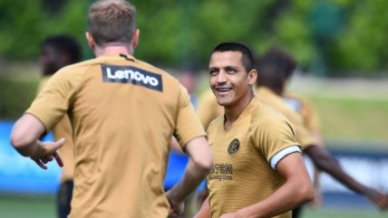 Alexis se mostró de buen ánimo en la práctica de Inter de Milán para el duelo con Hellas Verona