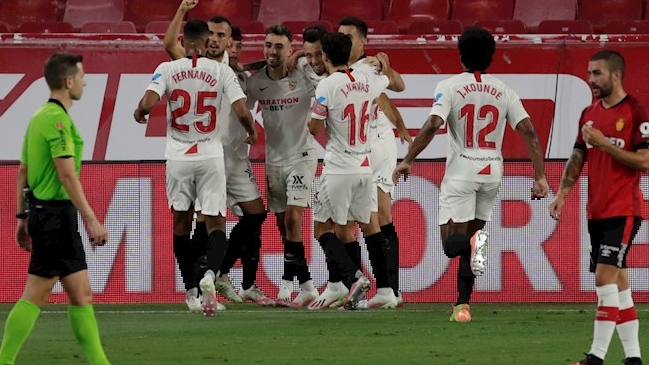 Sevilla derrotó a Mallorca y quedó a un paso de sellar su clasificación a la Champions League