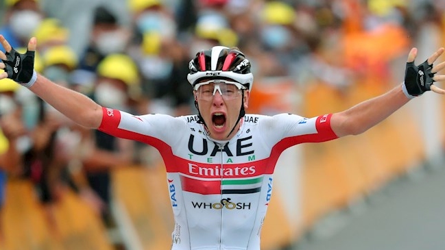 Pogacar se impuso en la novena etapa y Roglic logró el liderato en el Tour de Francia