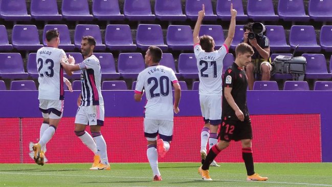 Fabián Orellana fue titular en empate de Valladolid ante Real Sociedad