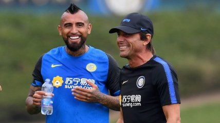 Vidal volvió a estar a las órdenes de Conte y se reencontró con Alexis en la práctica de Inter