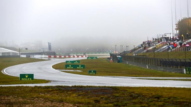 Primer entrenamiento del GP de Eifel fue cancelado por malas condiciones del tiempo