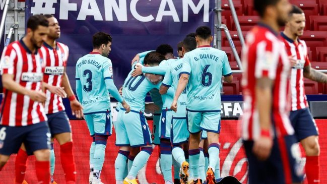 Atlético de Madrid tropezó otra vez ante Levante y cedió terreno en la lucha por el título en España