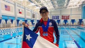Alberto Abarza obtuvo tres medallas de oro en torneo de paranatación de Estados Unidos