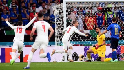 Inglaterra sorprendió de entrada a Italia en la final de la Euro 2020 con un golazo de Luke Shaw