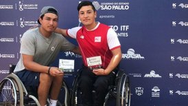 A octavos: Cataldo y Sepúlveda lograron sufrido triunfo en el dobles del tenis paralímpico