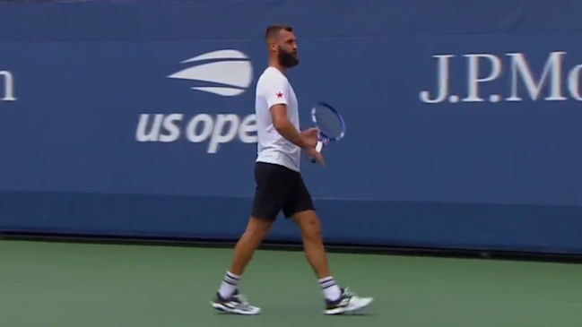 Benoit Paire causó polémica al insultar a un fanático durante su debut en el US Open