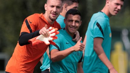 ¡Apareció Alexis! Inter hizo práctica de fútbol con Sánchez en cancha