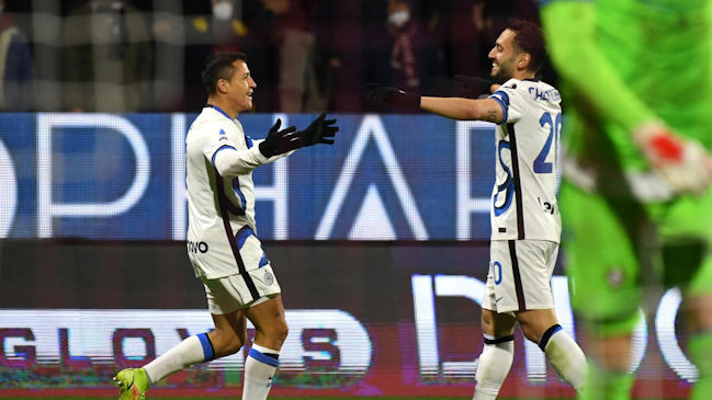 Alexis Sánchez volvió a aportar en las redes en goleada de Inter de Milán sobre Salernitana