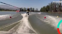 Mascota de los Juegos Panamericanos Santiago 2023 se lució esquiando en el Lago Los Morros
