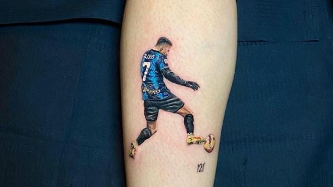 ¡Locura! Fanático de Inter se tatuó el gol de Alexis Sánchez en la Supercopa