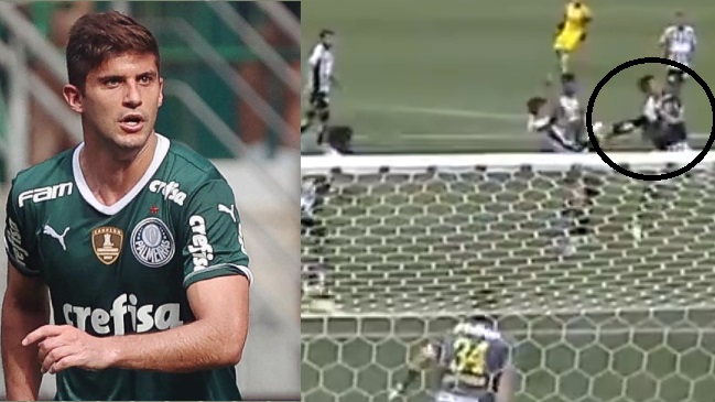 La violenta patada a Benjamín Kuscevic en el clásico entre Palmeiras y Santos