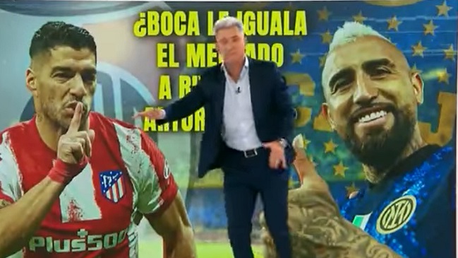 Posible fichaje de Vidal en Boca generó intenso debate en canal argentino