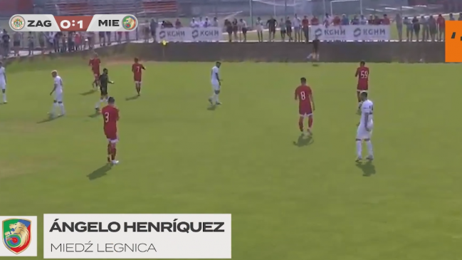 Angelo Henríquez debutó con gol y asistencia en Miedz Legnica de Polonia