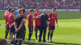 El tenso cruce que tuvo Cristiano Ronaldo con Erik Ten Hag en amistoso de Manchester United