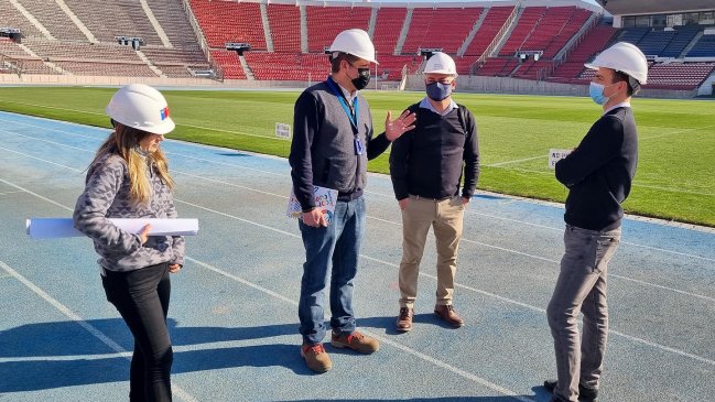 Azul Azul visitó el Estadio Nacional para preparar el regreso de la U a Ñuñoa