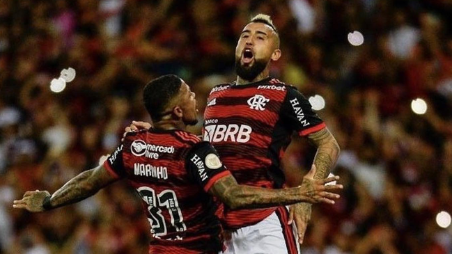 "Allá vamos, final": El festejo de Arturo Vidal tras la clasificación de Flamengo en la Libertadores