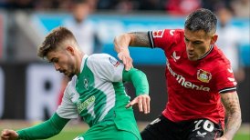 Charles Aránguiz sumó minutos en la igualdad de Bayer Leverkusen ante Werder Bremen