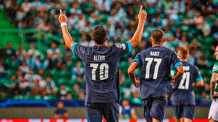 "Juntos": Las reacciones de Alexis tras nuevo gol en Champions