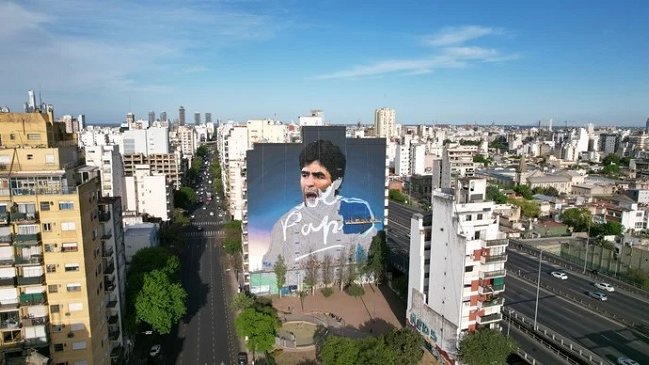 En Argentina preparan el mural más grande del mundo en homenaje a Diego Maradona