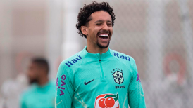 Marquinhos entrenó con normalidad en el último día de Brasil en Turín