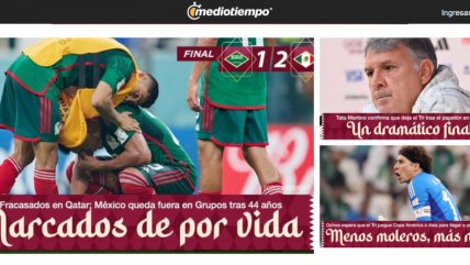 "Marcados de por vida": El lamento de la prensa mexicana por el fracaso en Qatar 2022
