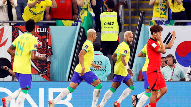 Brasil doblegó con categórica goleada a Corea del Sur y avanzó a cuartos de final