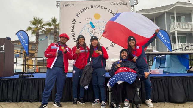 Team Chile de Parasurf se lució con tres medallas en el Mundial de Pismo