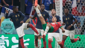 ¡Era el gol del Mundial! La espectacular chilena de Marruecos que dio en el palo ante Francia