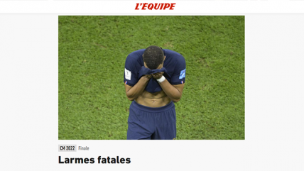 Los medios en Francia lamentaron las "lágrimas fatales" en el "partido de antología" con Argentina