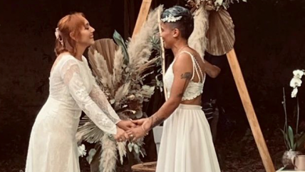 Fernanda Pinilla y Grace Lazcano contrajeron matrimonio
