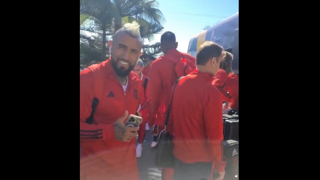 Con batucadas: La llegada de Flamengo de Vidal y Pulgar a Marruecos para el Mundial de Clubes