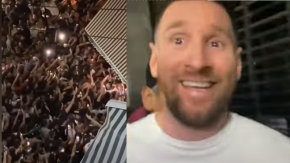 ¡Locura por Messi! Hinchas se agolparon en restaurante de Buenos Aires para ver a su ídolo