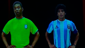 Pelé y Maradona entregaron mensajes a Messi en homenaje de la Conmebol