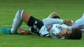 Matías de los Santos salió lesionado a los 13 minutos de juego ante Pereira en la Copa