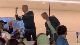 Papá de Erling Haaland salió escoltado del "Bernabéu" tras reprochable gesto