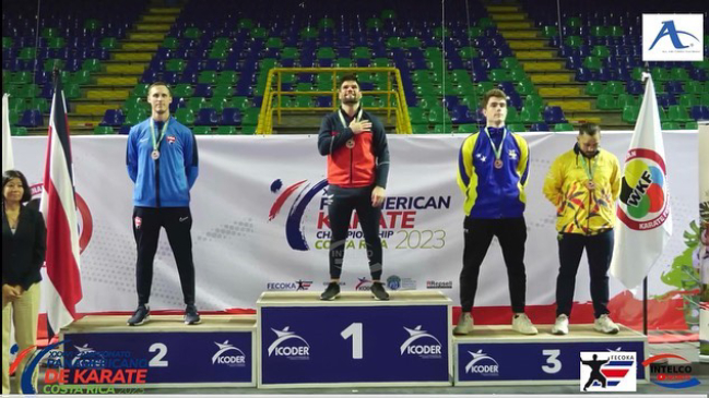 ¡Grande! Rodrigo Rojas se coronó campeón en el Panamericano de Karate en Costa Rica