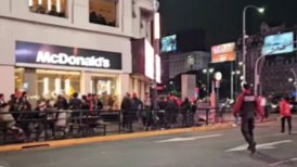 [Video] La cuenta "McDonalds Obelisco" repudió la delictual "visita" de hinchas de Colo Colo