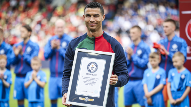 Cristiano Ronaldo rompió un récord Guinness en el duelo entre Portugal e Islandia