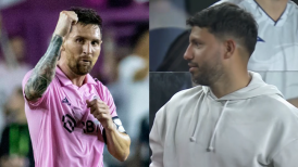 La euforia de "Kun" Agüero tras el gol de Lionel Messi en su debut por Inter Miami